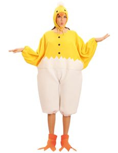 Küken Uni-Kostüm Huhn gelb-weiss