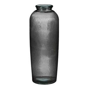 Mica Decorations Vase Esmeralda - 30x30x70 cm - Recyceltes Glas - Anthrazit