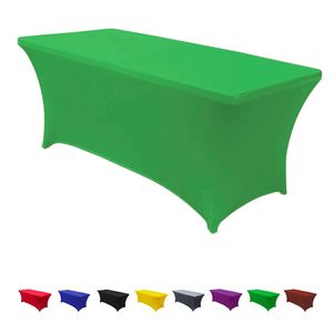 183 x 74 x 76 cm Zelené přiléhavé polyesterové ubrusy Obdélníkové napínací ubrusy Banket Party Show