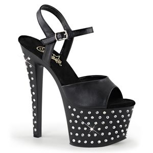 STARDUST-709 Damen Sandale von Pleaser, Schwarz Matt , EU 38, US 8