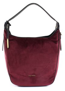 Marc O'Polo Schultertasche Hobo LIV in Wildleder Optik, Henkel und Schultergurt Rot