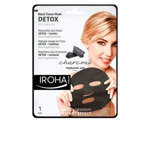 Iroha nature Black Tissue Mask Detox Vliesmaske Aktivkohle (1 Stück)