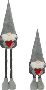 Wichtel "Udo" grau mit Teleskopbeinen max. H120cm Wichtelmännchen Weihnachtswichtel Zwerg Adventsdeko Weihnachtsdeko