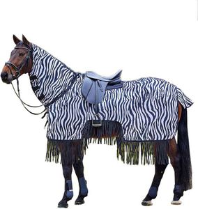 Waldhausen Fliegenausreitdecke Zebra mit Fransen