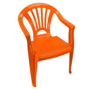 Kinderstuhl Gartenstuhl Stuhl für Kinder in blau, grün, orange oder pink Garten, Farbe:orange