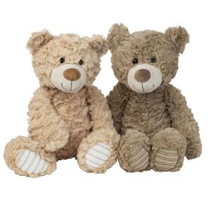 2 Stück Teddybären Plüschtiere Hellbraun und Dunkelbraun 35cm