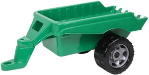 Lena 02124 x Giga Trucks grün, Starke Riesen Anhänger für Spielfahrzeuge, Spielfahrzeughänger ca. 48 cm lang, Hänger Großfahrzeuge, lose
