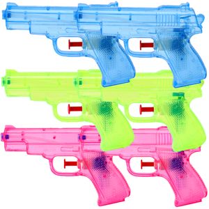 6 Stück Wasserpistolen Spritzpistolen Set 10 cm Kindergeburtstag Party Mitgebsel