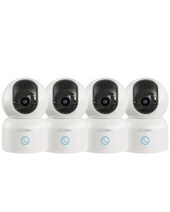 ZOSI 4X 360° Schwenkbar Überwachungskamera Innen, 2,4GHz / 5GHz WiFi Kamera Indoor für Baby, KI Personenerkennung, Auto-Tracking, One-Touch Call