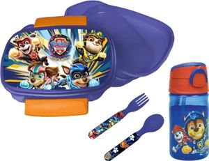 Paw Patrol Chase Marshall 4 tlg Kinder Set Brotdose Trinkflasche Besteck