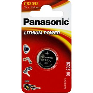 Panasonic CR2032 Nenabíjecí lithiový knoflíkový článek, 3V, 225 mAh, balení po 1 ks.