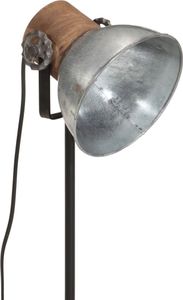 vidaXL Stolná lampa 25 W vintage strieborná 17x17x50 cm E27