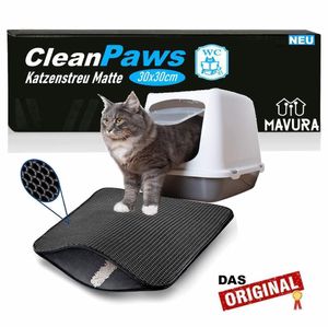 CleanPaws Katzenklo Matte Katzenmatte Vorleger Unterlage Katzenstreu Sammler