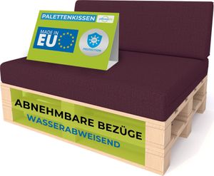 Pillows24 - Vankúše z paliet s odnímateľným poťahom - SADA 2 | Vankúše na pohovku z europaliet 120x80 - Vodoodolné - Vonkajšie/interiérové | Slivka Pillows24 - Vankúše z paliet s odnímateľným poťahom - SADA 2 | Vankúše na pohovku z europaliet 120x80 - Vodoodolné - Vonkajšie/interiérové | Slivka
