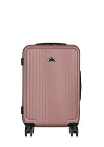 OCHNIK Koffer WALAB-0053 Hartschalenkoffer Reisekoffer Trolley Reisetasche, Material: ABS (Farbe: Rosa, Größe: M - 65×42,5×26 cm)