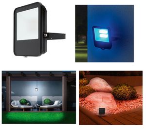 Livarno Home Außenstrahler LED Fluter Außen Strahler Scheinwerfer, mit Lichtfarbensteuerung und RGB, »Zigbee Smart Home«