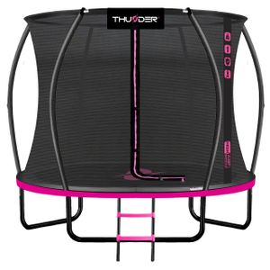 THUNDER® | ULTRA 8FT PINK | Zahradní trampolína 244 cm | Bezpečnostní síť uvnitř | 48 tvrzených pružin | Nosnost 150 kg | Růžová | THUNDER® | ULTRA 8FT PINK | Zahradní trampolína 244 cm | Bezpečnostní síť uvnitř | 48 tvrzených pružin | Nosnost 150 kg | Růžová |