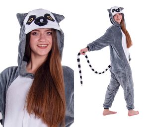 Kigurumi Onesie Lemur Pyjamas, Größe L