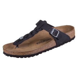 Birkenstock Gizeh Braded Damen Zehensteg in Schwarz, Größe 37