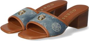 Guess Damen Pantoletten Blau Textil-Synthetik-Mix  Größe: 39