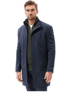 Ombre Clothing Pánský kabát na zip Bender navy M