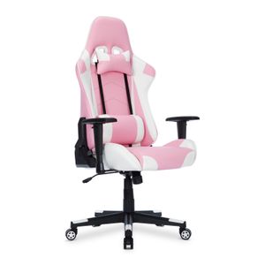 Gaming-Stuhl, Gaming Stuhl, Racing Gamer Stuhl, Bürostuhl, Ergonomischer höhenverstellbar Schreibtischstuhl, Rosa