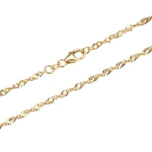 18,5cm Armband Singapur Kette 585 Gelb Gold Damen Amrkette designer Goldkette