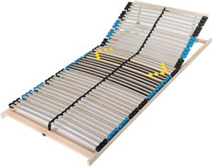 Ergonomický 7-zónový lamelový rám 100x200, viacnásobne nastaviteľná hlavová časť, 42 lamiel, lamelový rám z bukového dreva, vyrobené v Nemecku, vlastná montáž, nosnosť do 150 kg