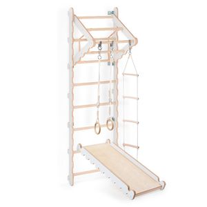 Gymnastický rebrík pre deti biely, Gymnastický rebrík, Lezecký rebrík, Nástenný gymnastický rebrík, Domáca preliezačka 100% ECO