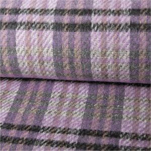 Jacquard Mantelstoff gebürstet Karos fleider grau schwarz 1,45m Breite