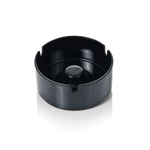 Popelník, melamin, Ø 10,0 cm a výška 4,5 cm, černý