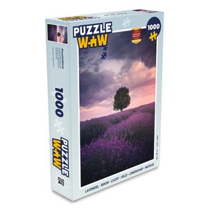 MuchoWow MuchoWow® Puzzle 1000 ks Levandule - Strom - Obloha - Pole - Krajina - Příroda