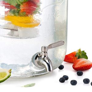 Getränkespender Zapfhahn, 304 Edelstahl Ersatz Wasserhahn Glas Container Hahn Getränk Kaffee Bier Trinkbrunnen(16mm)