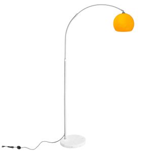 CCLIFE LED Bogenleuchte Bogenlampe Stehlampe Standleuchte Lampe Wohnzimmerlampe weißE27, Color:Orange,höhenverstellbar 145-220cm