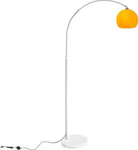 CCLIFE LED Bogenleuchte Bogenlampe Stehlampe Standleuchte Lampe Wohnzimmerlampe weißE27, Color:Orange,höhenverstellbar 145-220cm