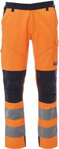 Warnschutz Hose "CHARTER TECH" Work & Safety - Payper Fluoorange/Marinebla M