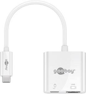 Goobay 51775 USB C auf HDMI Adapter mit 60 W Power Delivery