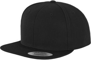 FLEXFIT Unisex Flache Cap Classic Snapback 6089M Schwarz Black/Black Jeden rozmiar