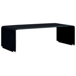 vidaXL Konferenčný stolík čierny 98x45x31 cm Tvrdené sklo
