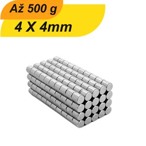 Balenie 20 4 mm x 4 mm neodymových minimagnetov okrúhle N38 Extra silné silné malé magnety, vhodné na biele tabule, chladničky, magnetické tabule a mnoho ďalšieho
