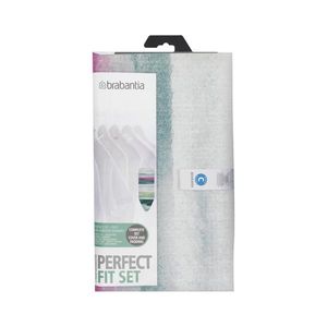 Brabantia ironing board cover C, 124 x 45 cm, complete set, Baumwolle, morning breeze, size C (124x45 cm)