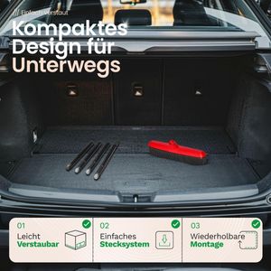 Novaliv Gummibesen mit Stiel zum Stecken Auto & Abzieher Friseurbesen Gummi Noppenbesen Hundehaarentferner broom Besen für Drinnen Steinböden Teppichbesen Bodenabzieher Haushaltsbesen Wunderbesen