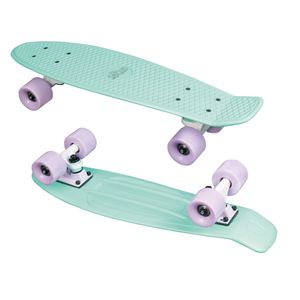 NoRules Skateboard Fun mint-lila – Deck 57x15cm, rutschfest, ABEC5, PU-Rollen 60x45mm
