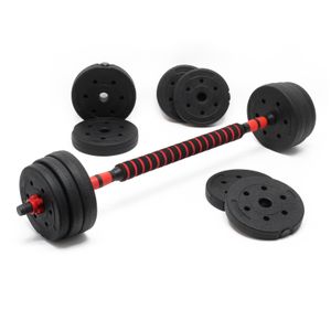 LUXTRI Hantelset 20 kg 2in1 Set Kurzhantel und Langhantel mit 12 Hantelscheiben verschiedene Hantelstangen Gewichte für Krafttraining Hanteln Training