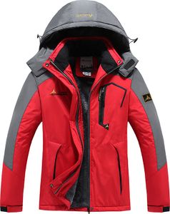 Winterjacke Damen-Skijacke, wasserdichte, thermogefütterte Outdoor-Jacke, abnehmbare Softshell-Winterjacke mit Kapuze
