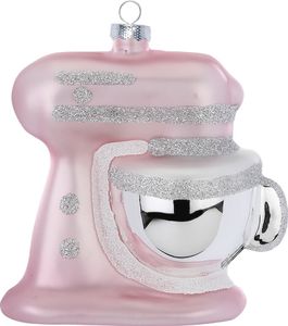 Christbaumschmuck Glas Küchenmaschine 10cm rosa