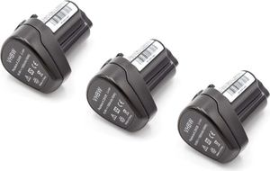 vhbw 3x Akku kompatibel mit Metabo PowerMaxx ULA LED Werkzeug (1500 mAh, Li-Ion, 10,8 V)