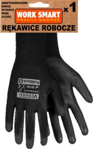 PoliBlack pracovné rukavice - ručné dielenské rukavice VERKEN - veľkosť 9 čierna