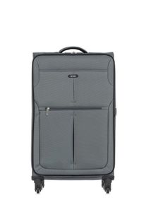 OCHNIK Nylon Koffer WALNY-0030, Softcase, Trolley Reisetasche, Material: Nylon (Farbe: Grau, Größe: L - 79×46,5×32 cm)