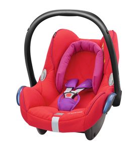 Maxi-Cosi CabrioFix Babyschale, Baby-Autositze Gruppe 0+ (0-13 kg), nutzbar bis ca. 12 Monate, passend für FamilyFix-Isofix Basisstation, Red Orchid (rot)